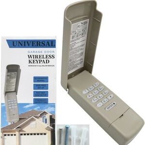 Universal Wireless Keypad for Garage Door - Tan